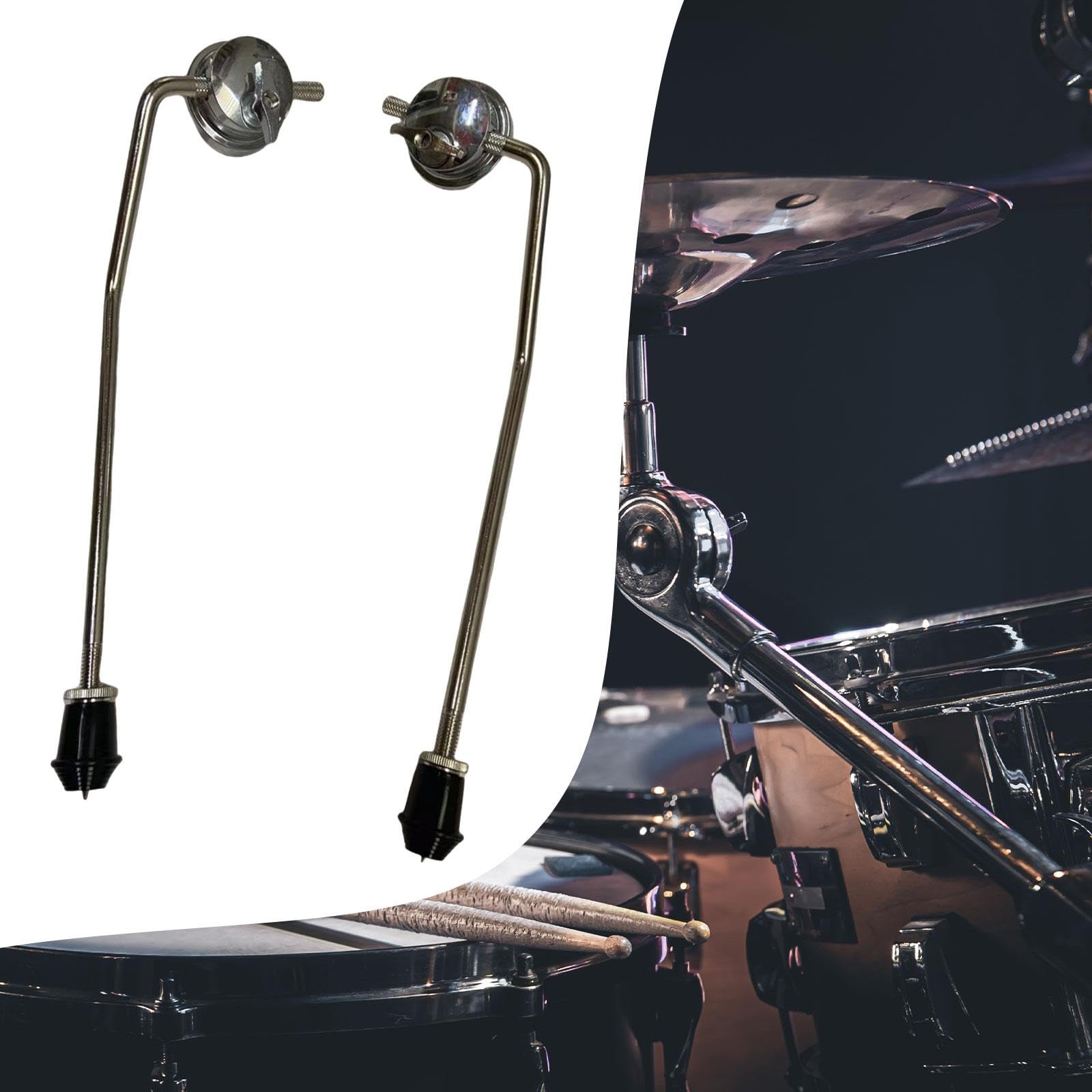 Garende 2 Pieces Metal Bass Drum Stands Legs Kick Drum Support Stands for Instrument