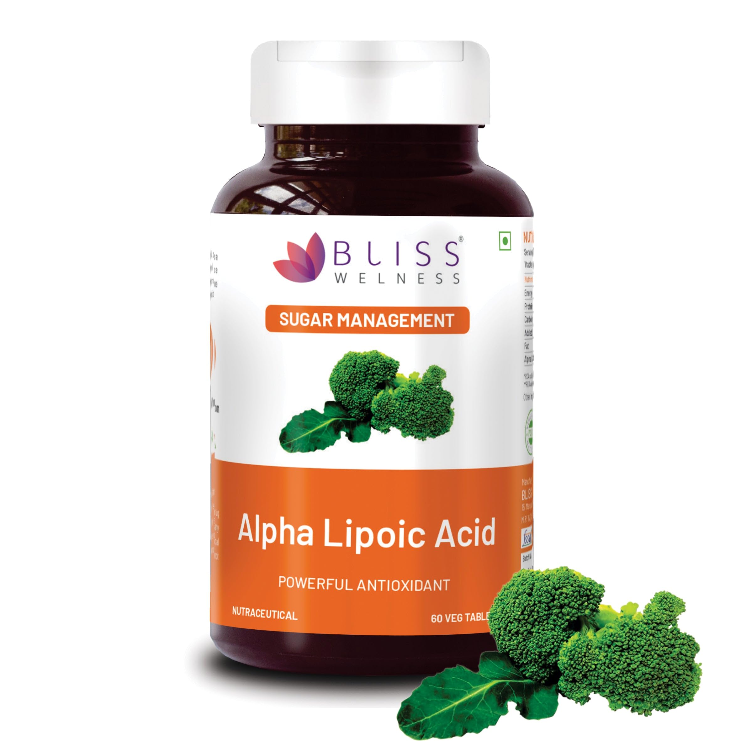 Bliss Welness Alpha Lipoic Acid 300mg | Natural ALA | Universal Antioxidant Liver Health Energy Booster Blood Sugar Management Supplement - 60 Vegetarian Tablets (B09P6DWNR5) Amazon Price History, Amazon Price Tracker