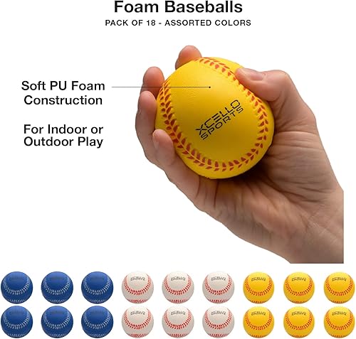 Miniatura 8 de Xcello Sports Foam Baseballs Asst. Colors
