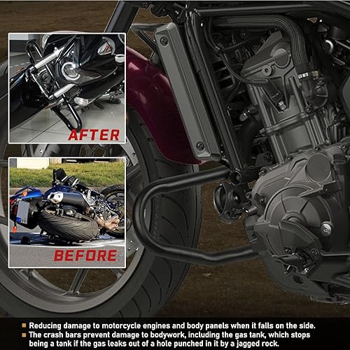 Miniatura 3 de Barras de choque de carretera de acero inoxidable para motocicleta, protector de motor, marco lateral, protector deslizante, tanque de combustible,