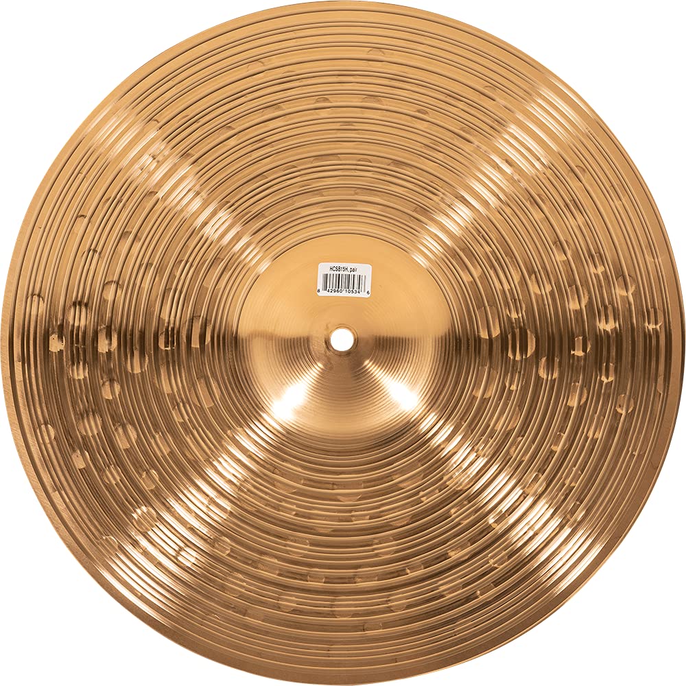 Meinl Cymbals HCS Bronze Piatto Hihat / Charleston 15 pollici (38,10cm) per Batteria – Coppia – Bronzo B8, Finitura Tradizionale, Prodotto in Germania (HCSB15H)