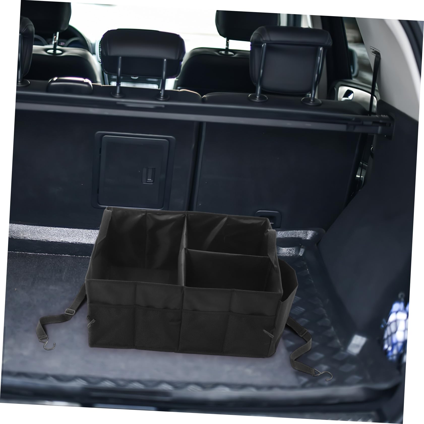 Organizer Pieghevole Poliestere in Auto Nero Bagagliaio