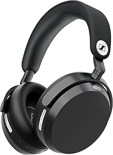 Sennheiser MOMENTUM 5 Cuffie wireless – Cuffie Bluetooth per chiamate di alta qualità, cancellazione adattiva del rumore (ANC), design over-ear, 57 ore di autonomia, nero