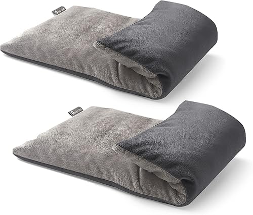 Almohadilla térmica para microondas con funda lavable, 6 x 12 pulgadas, almohadilla térmica para microondas para cuello, hombros, calambres, alivio