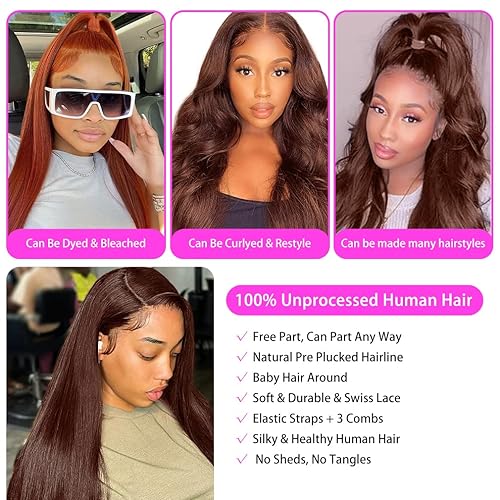 Miniatura 5 de Pelucas de cabello humano de 22 pulgadas con encaje frontal de 13 x 4 HD pelucas de cabello humano prearrancado con cabello de bebé para mujeres