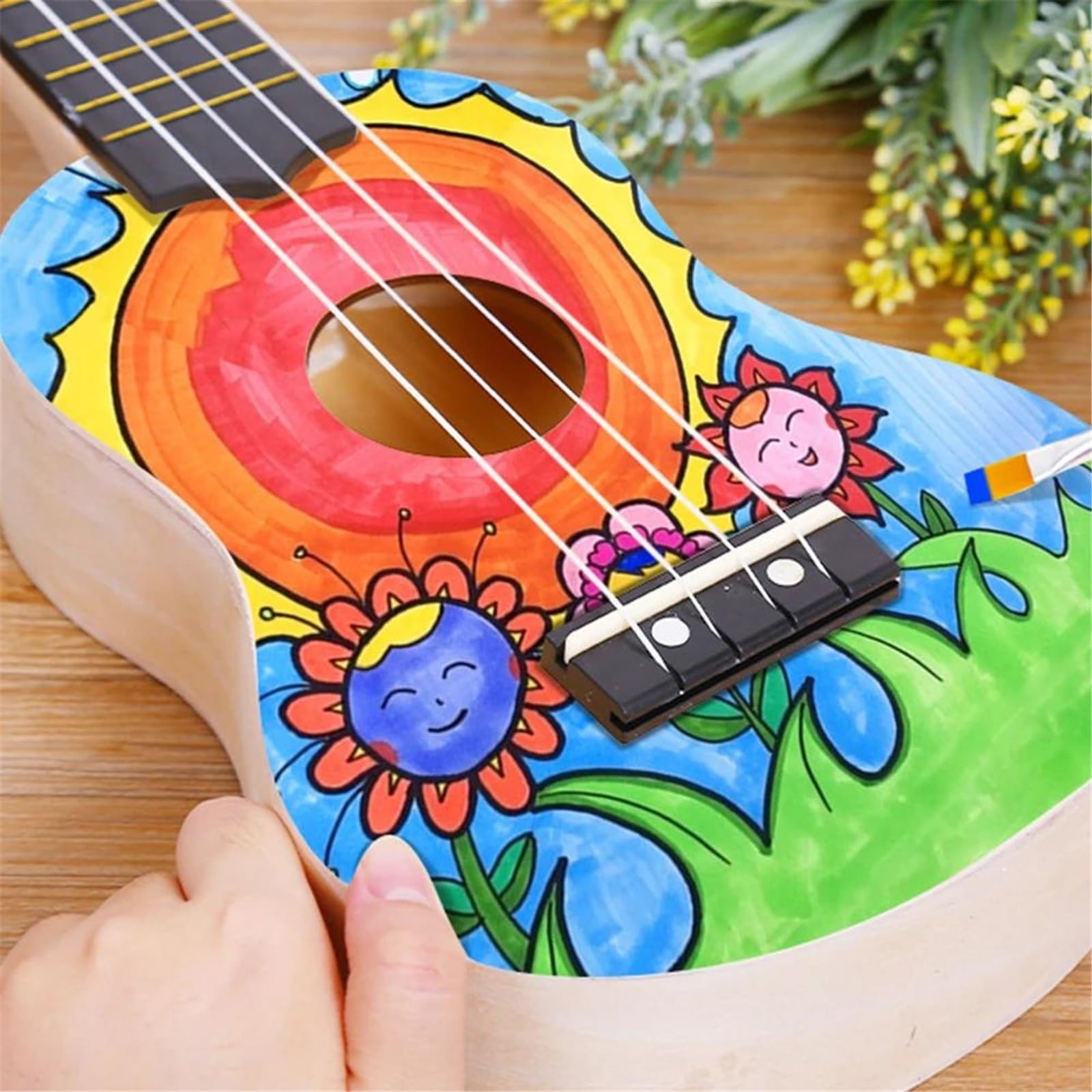 Strumento A Corde Per Ukulele In Legno Per Musicista Principiante 53.00X17.00X4.00cm Kit Per Principianti Ukulele Treble Gig Bag Principianti ukulele