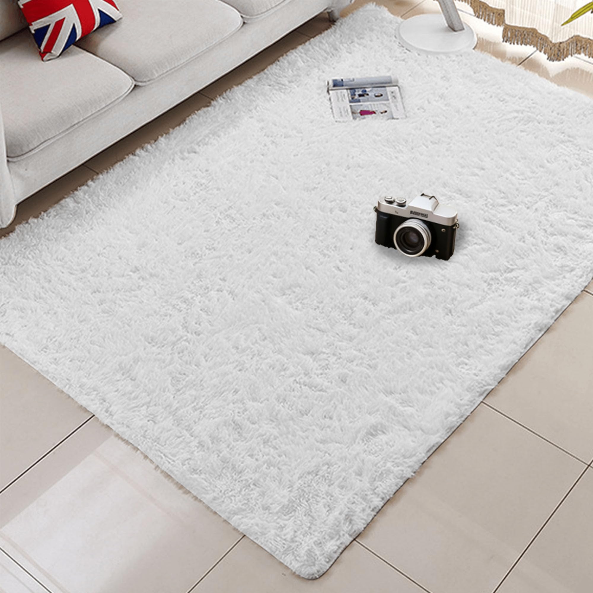 Tapis shaggy lavable ultra doux 280x410 cm grand confort