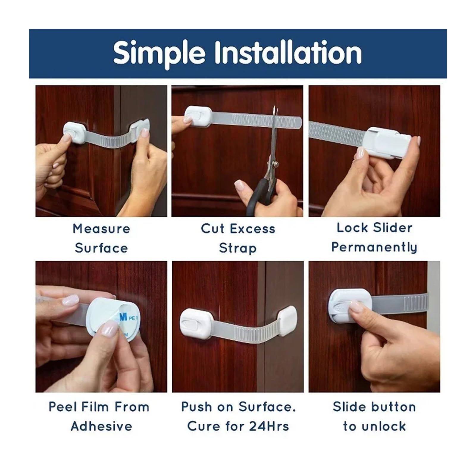 Serrures D'armoire De Sécurité For Bébé, 20 Pièces, Réglables