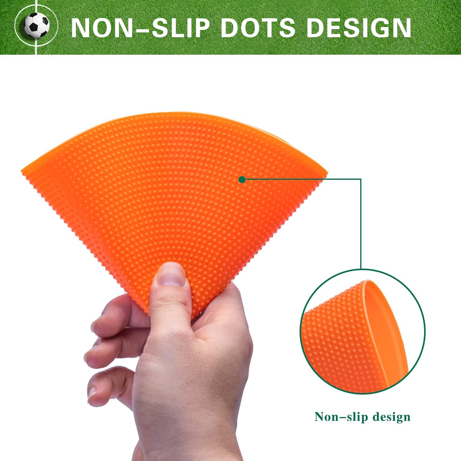 Poly Spot Markers 4inch/9 inch Non-Slip Rubber Agility Markers Flat Field Cones Floor Dots for Football, Soccer, Basketball Training Markers, School Activities, Exercise Drills, Social Distancing