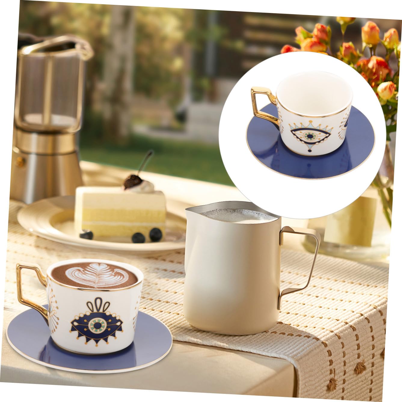 Alipis Keramik Kaffeetassen Satz Espressotassen Mit Untertassen Modisch Und Vielseitig Für Kaffee Tee Und Getränke Langlebig Und Alltagstauglich