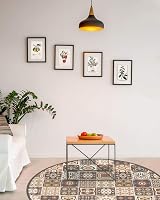 Panorama PVC Konyhai Szőnyeg 60x110 cm - Barna Csempemintás Padlószőnyeg, Csúszásmentes, Vízálló, Lángálló, Hipoallergén, Spanyol Gyártmány 3