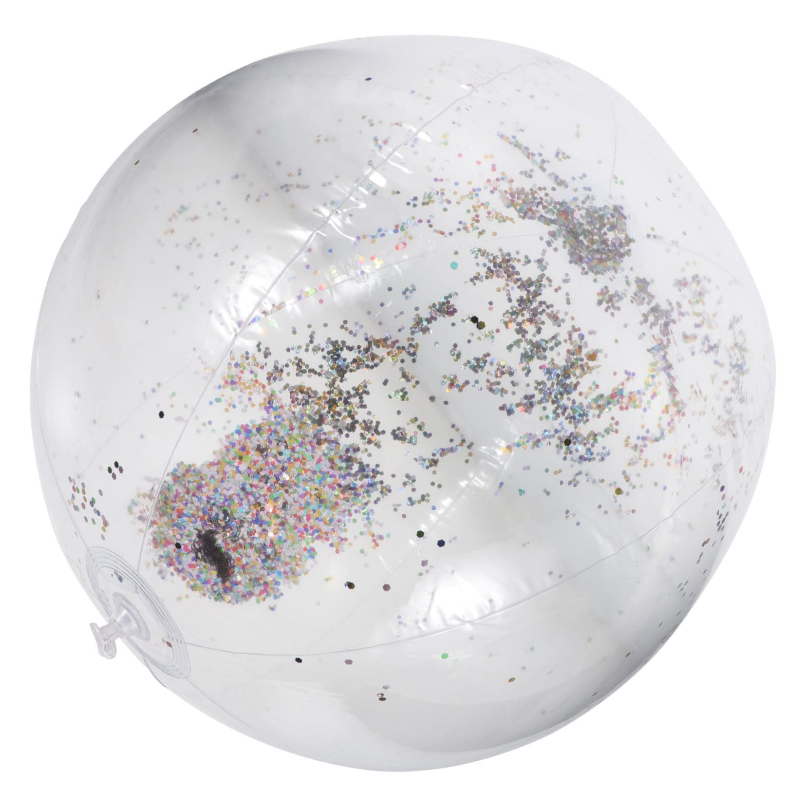 LIOOBO 1 Set Inflatable Glitter Sequins Beach Ball Pool Party Favor Eye Catching Transparent Design for Summer Fun Swimming Pool Activities Beach