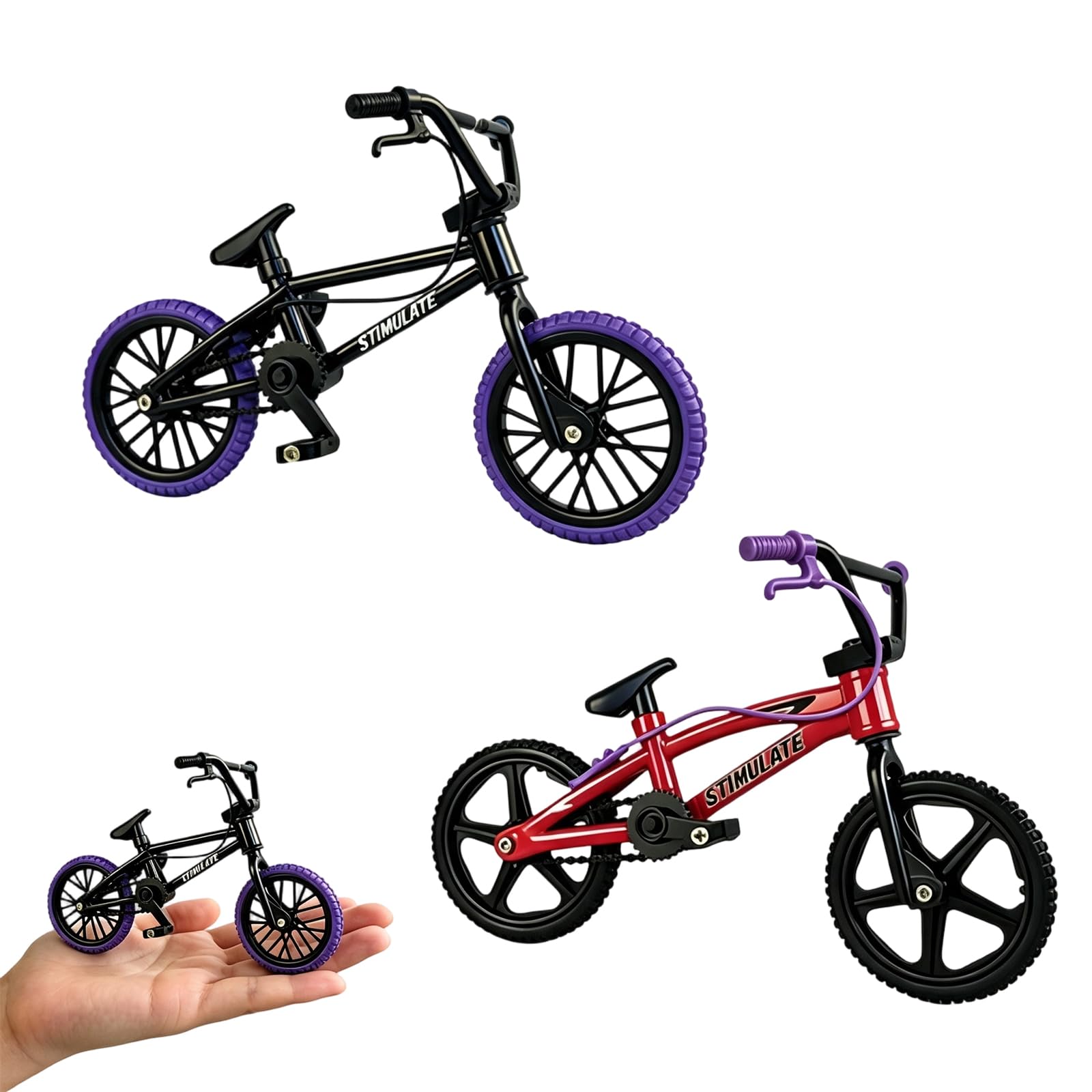 2 PCS Finger Bike Full Suspension, Finger Mountain Bike Tech Deck Bike