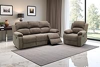 Vista 18 de A Ainehome Juego de muebles de sala de estar, juego de sofá reclinable, sofá de dos plazas para sala de estar, espacio pequeño, caravana, casa