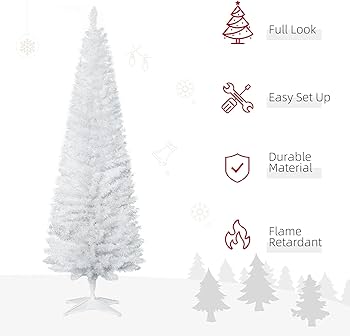 Amazon.com: HOMCOM 6' Artificial Pencil Christmas Tree, Slim