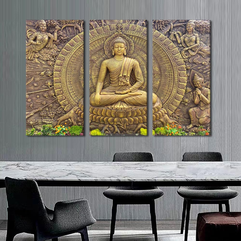 Amazon.com: TUMOVO Buddha Art Canvas Wall Art Painting Inspirational ...
