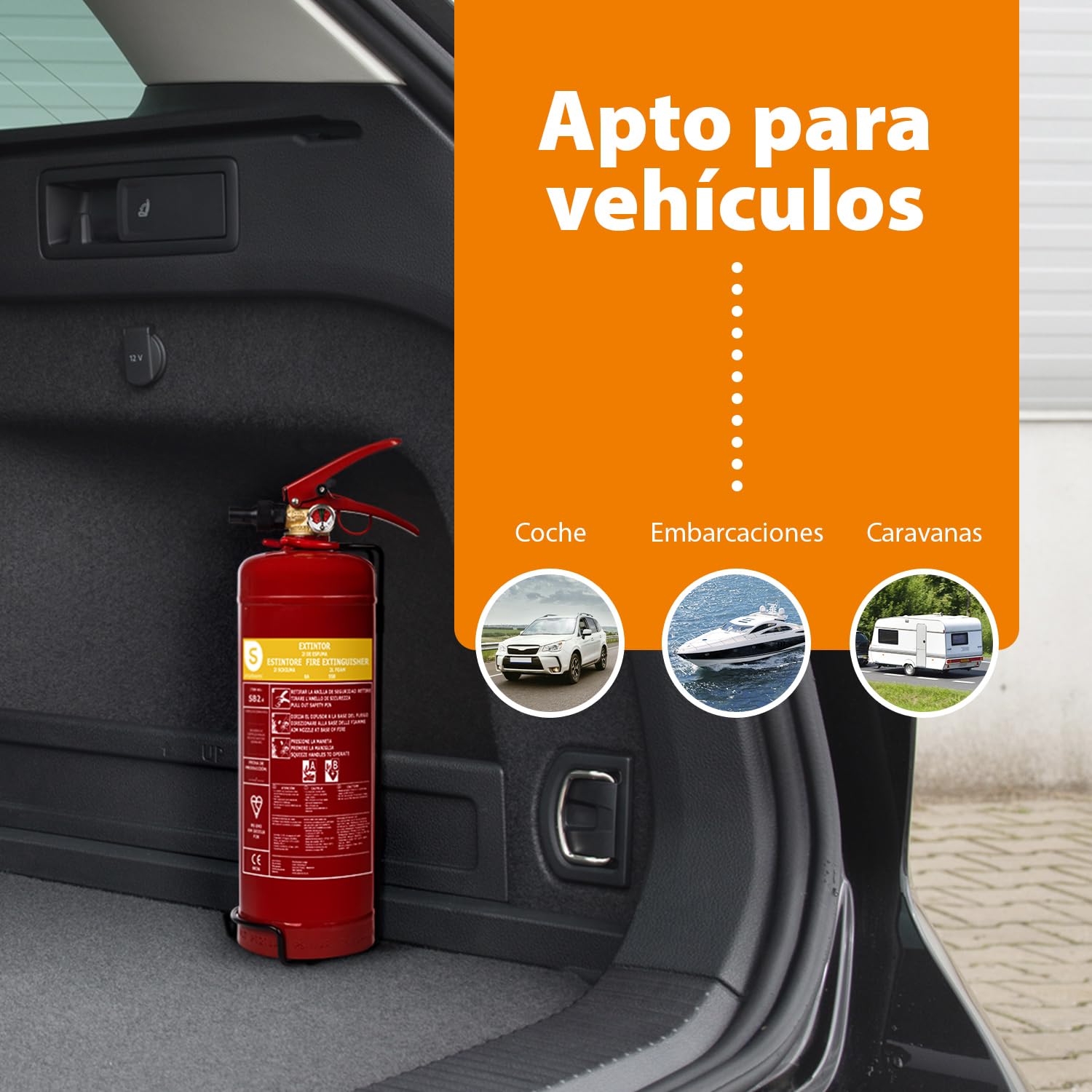 Smartwares - Extintor de Incendios - Espuma - 2 L - Fuegos de Clase AB - FEX-15222