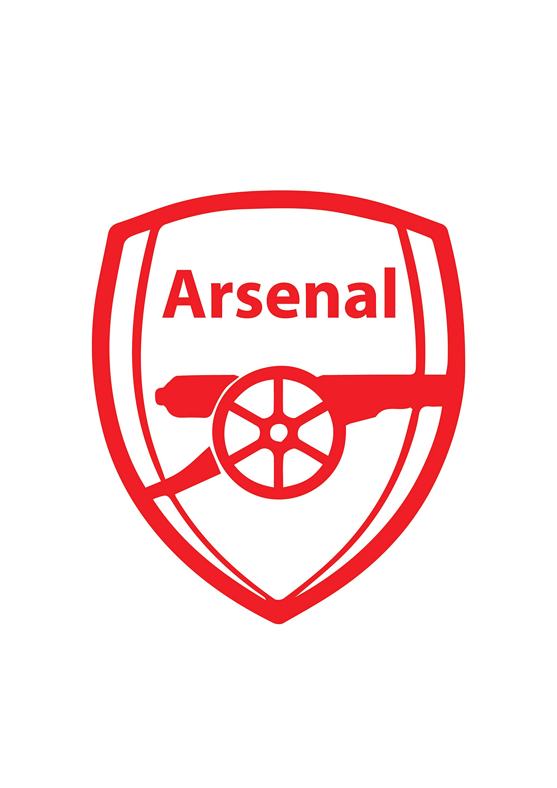 ISEE 360® Opel Corsa Car Sticker Arsenal Fc Logo Sides Hood Bumper Vinyl Red Decals (10.16 X 8.89 Cms)