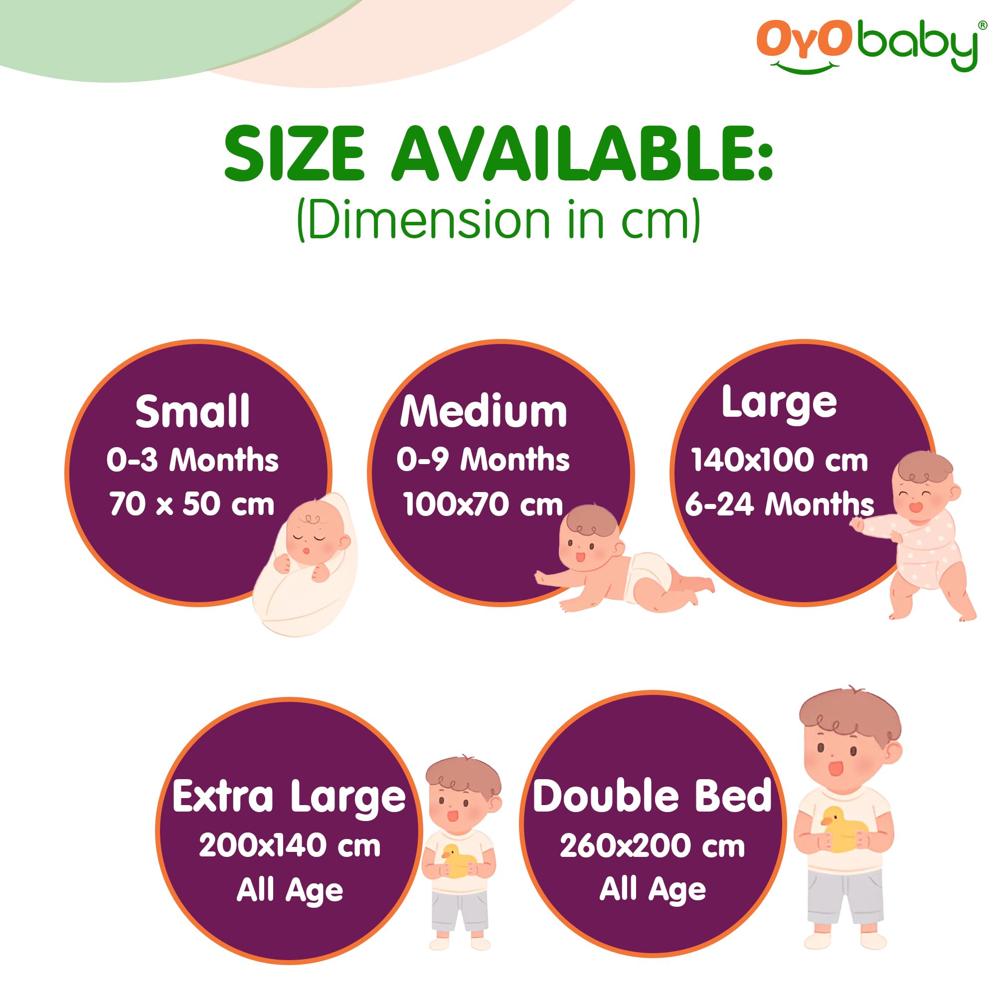 OYO BABY - Quickly Dry Super Soft Waterproof and Reusable Mat/Underpad/Absorbent Sheets/Mattress Protector - Image 6 thumbnail