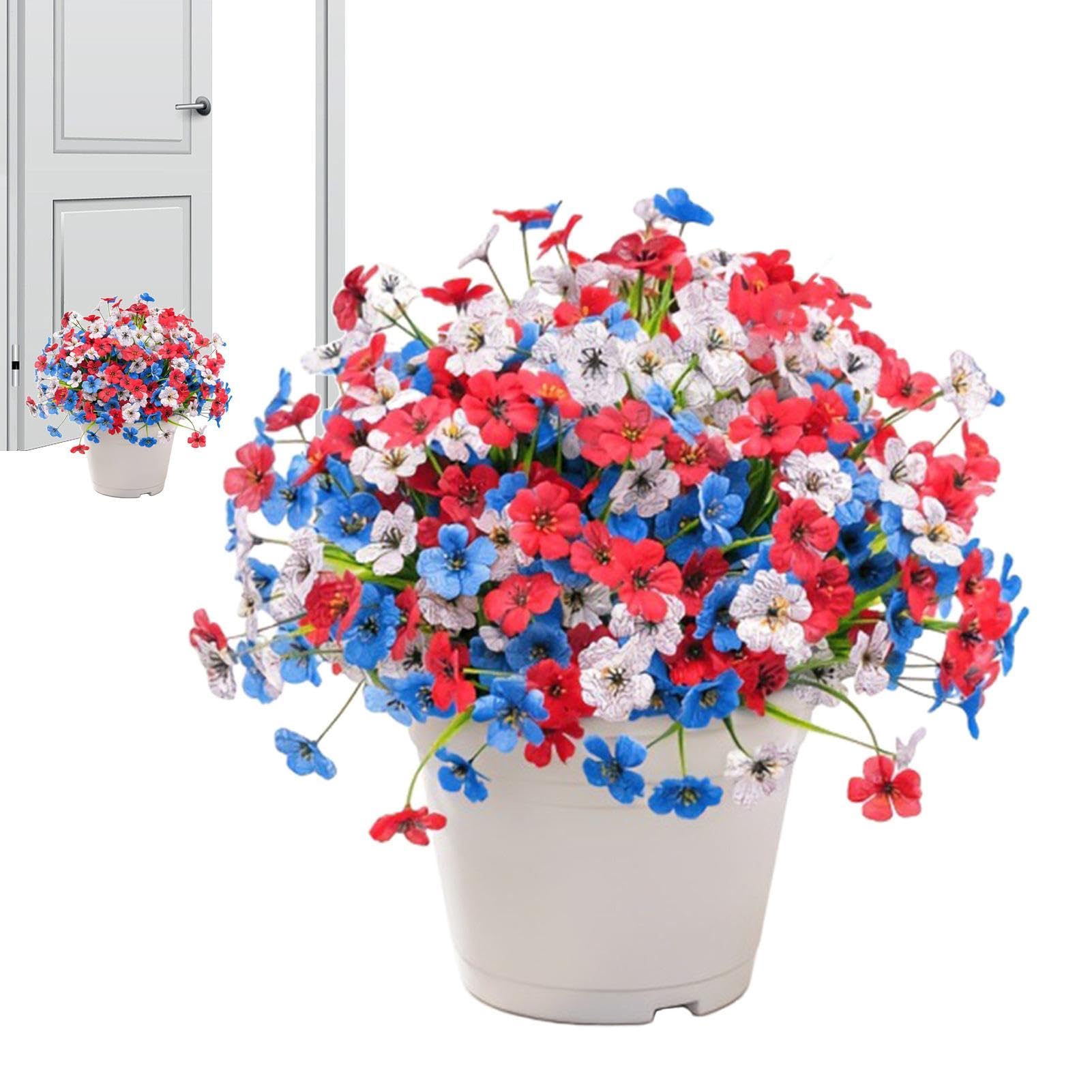 Décoration florale patriotique aux fleurs artificielles colorées de style saisonnier