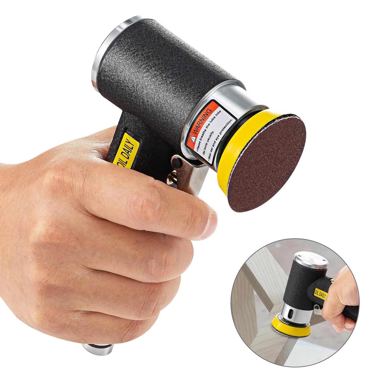 AllRight Mini-Poliermaschine Dual Action Auto-Poliermaschine Variable Geschwindigkeit Polierschwamm-Set für Auto, Boot, Motorrad 220v High Performance Exzenter-Poliermaschine mit Polierzubehör-Set