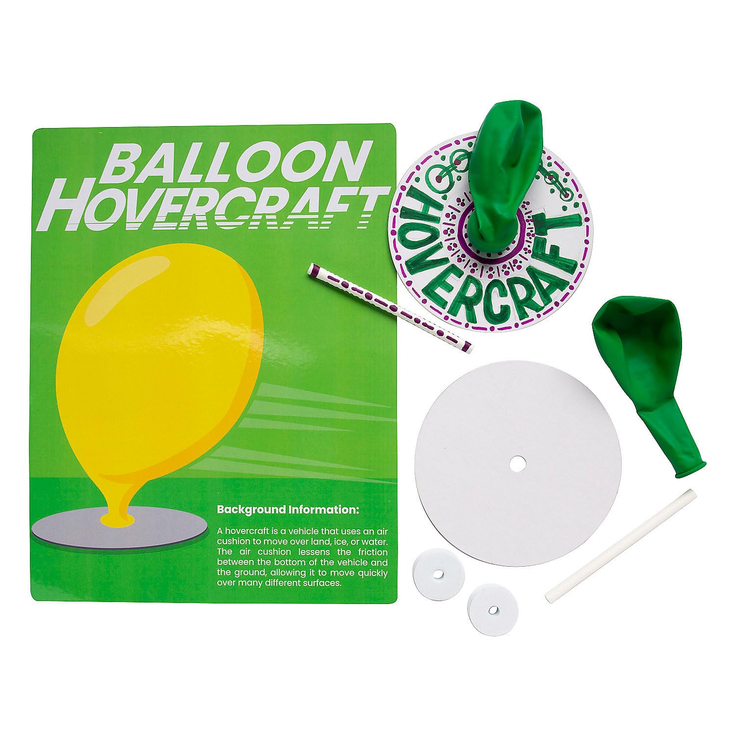 Fun Express STEAM Balloon Hovercraft Educational Craft Kit - Makes 12