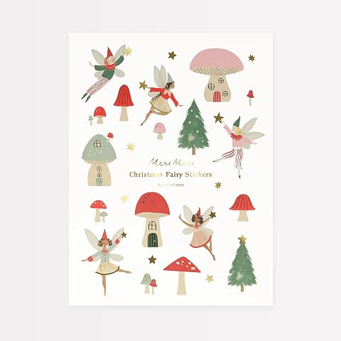 Meri Meri - Christmas Fairy Sticker Sheet - Yeni Yıl Perileri Çıkartma