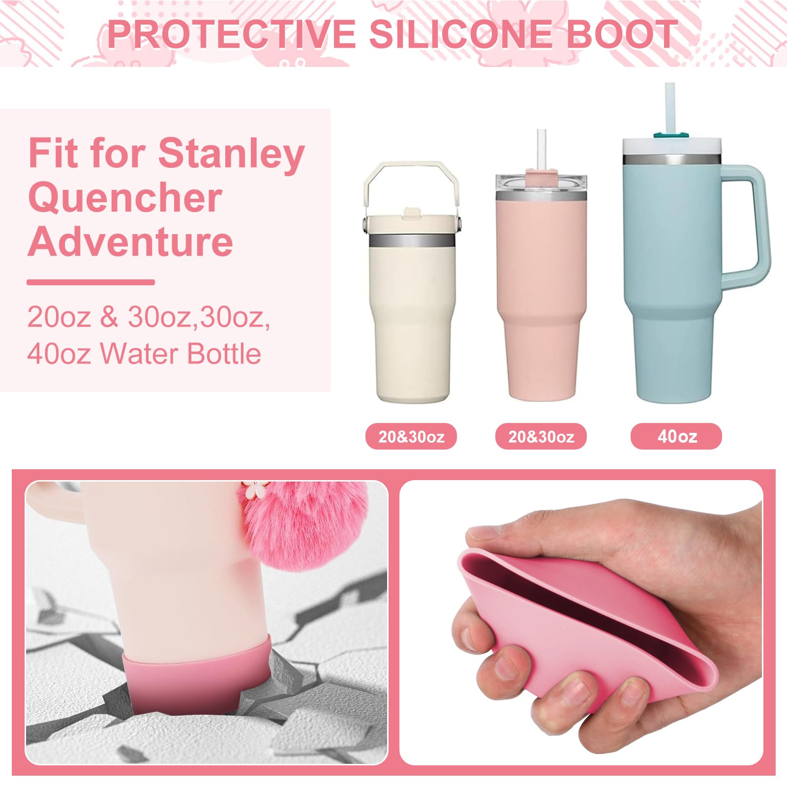 Jemey Stanley Cup Zubehör Kit - Komplett-Set Für 800-1200ml Becher