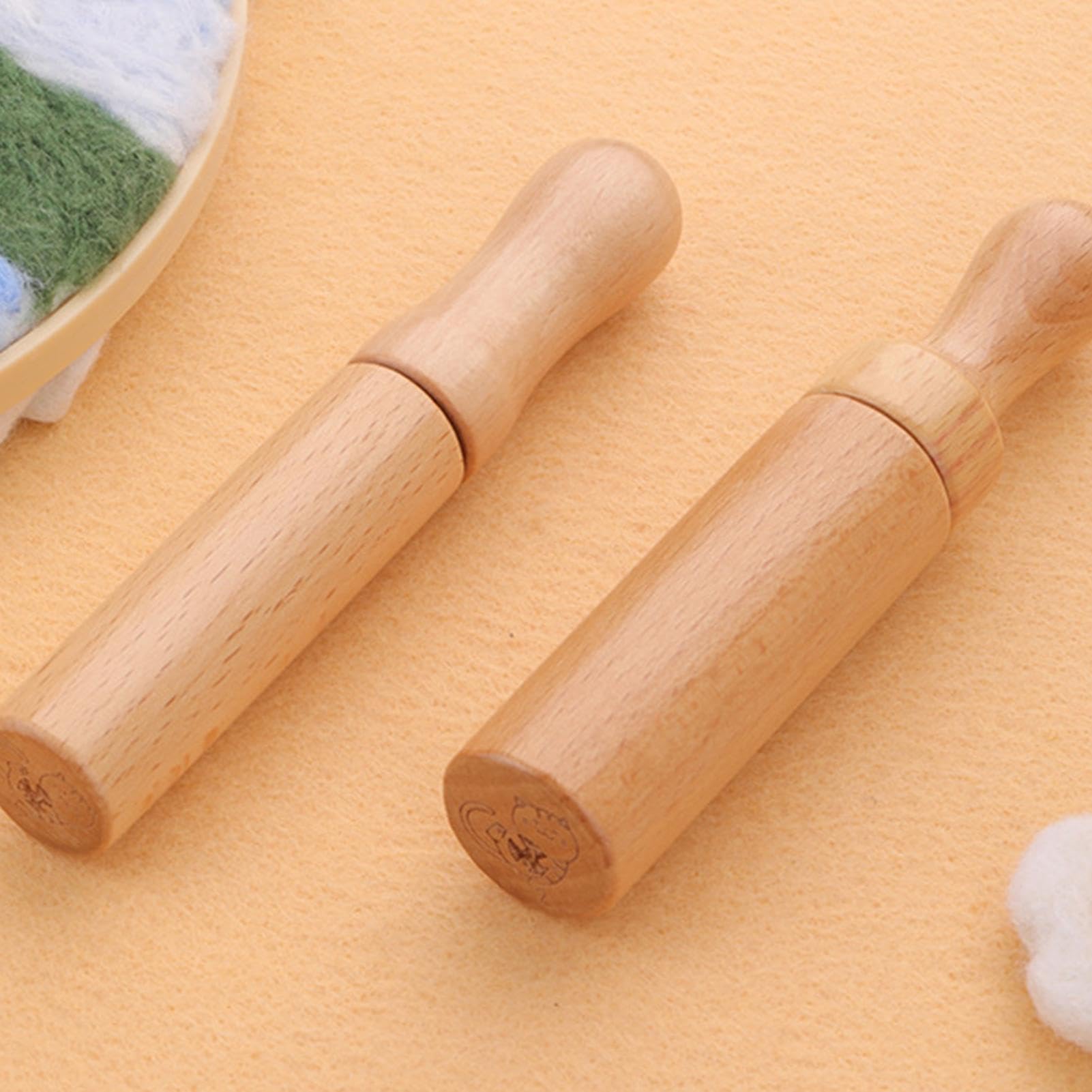 IMZAY Set di strumenti per infeltrimento ad ago con manico in legno colorato K di strumenti per infeltrimento di lana Ricamo artigianale fai-da-te Poke Felting Supplies