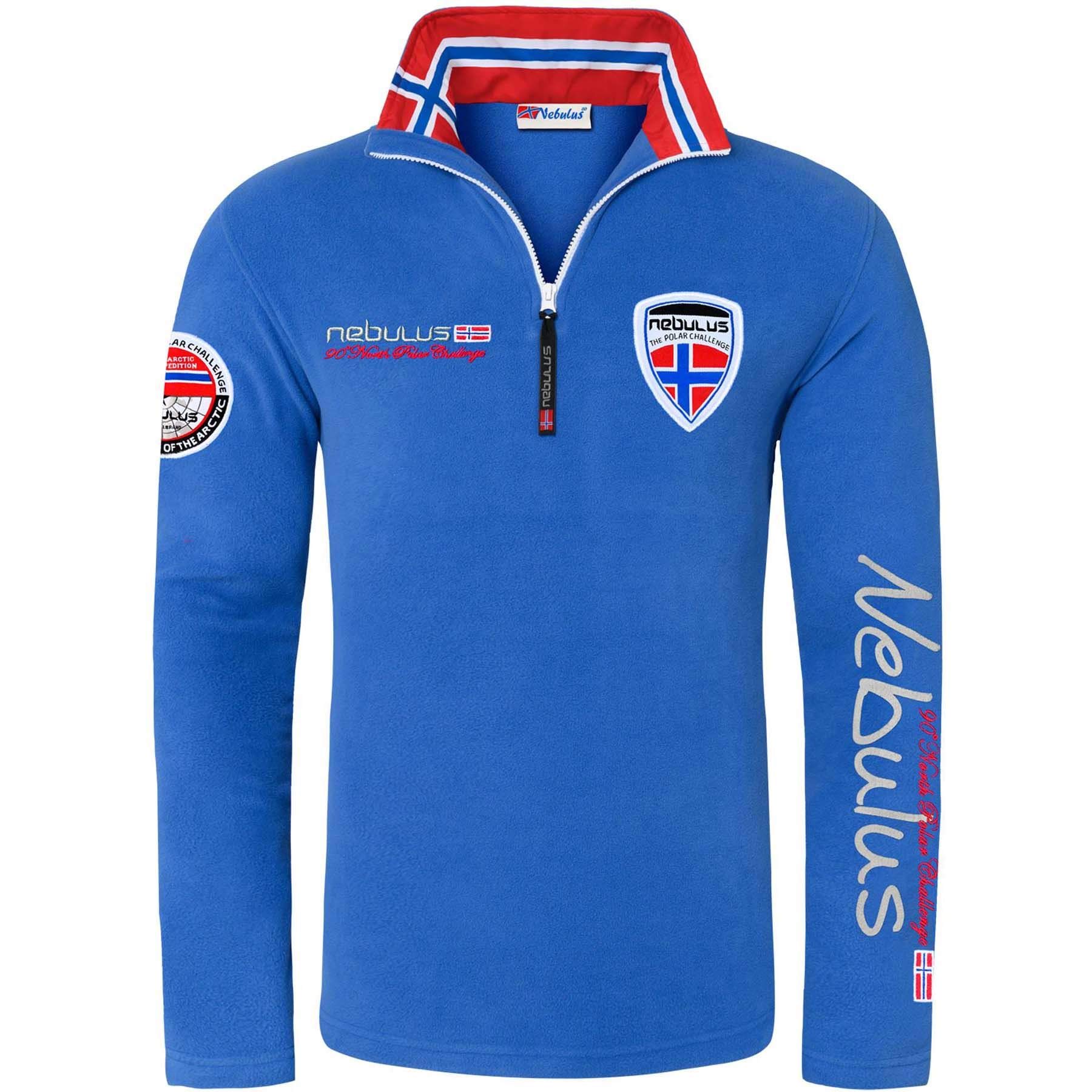 Nebulus Herren Pullover SKANDINAVIA, Warmer Fleecepullover, Pulli aus Fleece mit Half Zip Reißverschluss