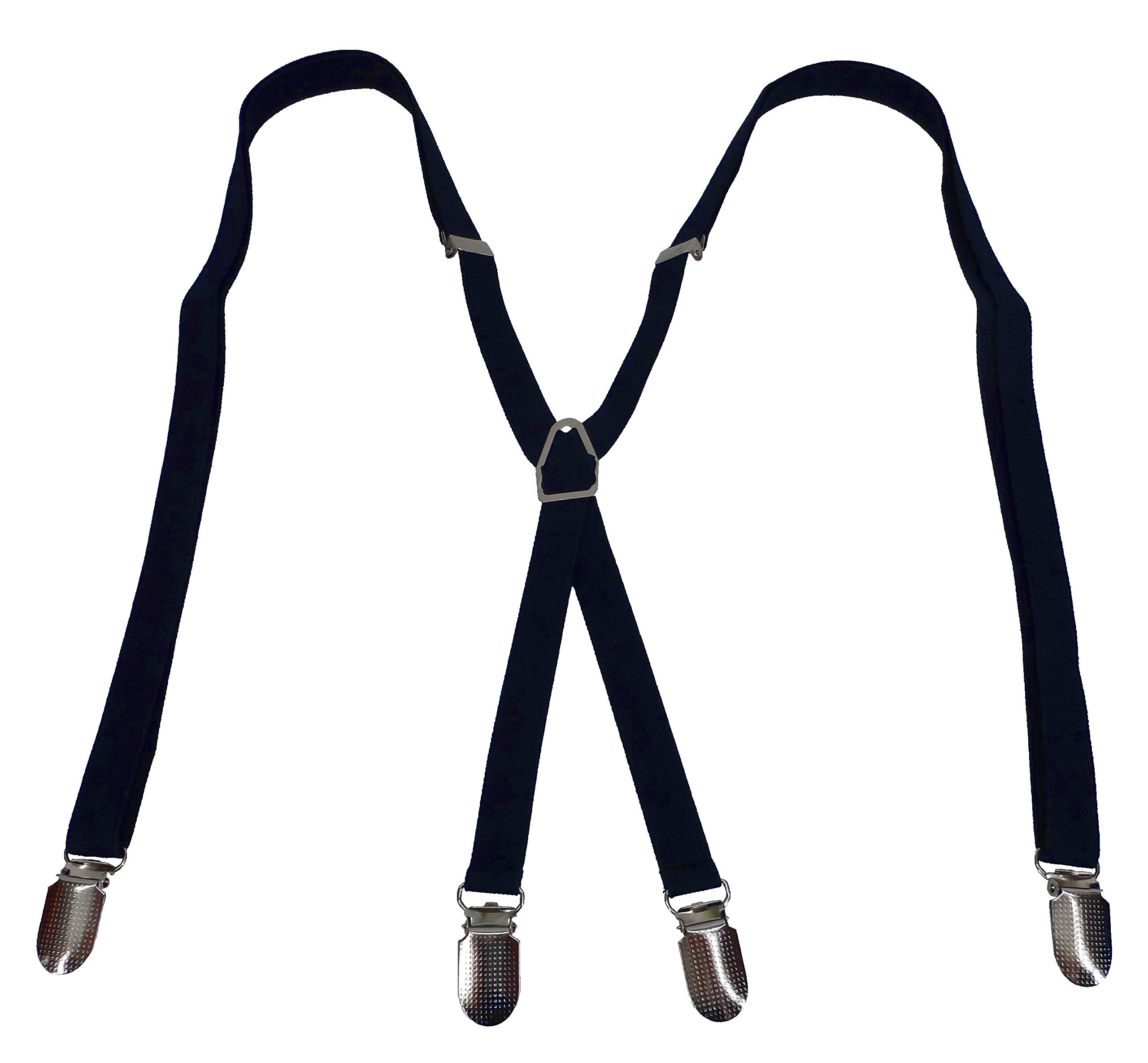 Mazeys Men's Navy X Back Skinhead 1/2 Inch Braces (Navy X Back)