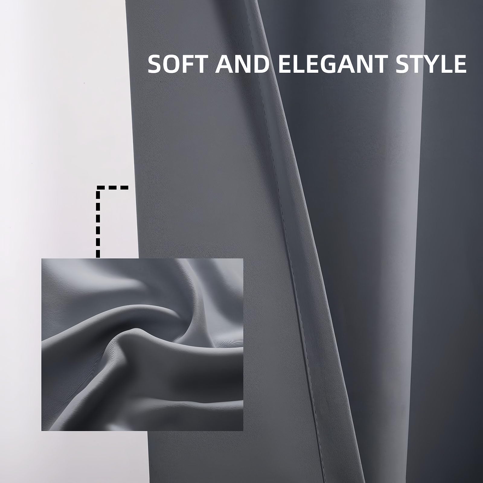Cortinas Blackout Termicas Aislantes 140 x 210 cm Pesada Antiviento Aislante Fuerte y Suave Anticalor UV Blackout Termicas Aislantes Opacas Cortinas para Salon, Gris Oscuro