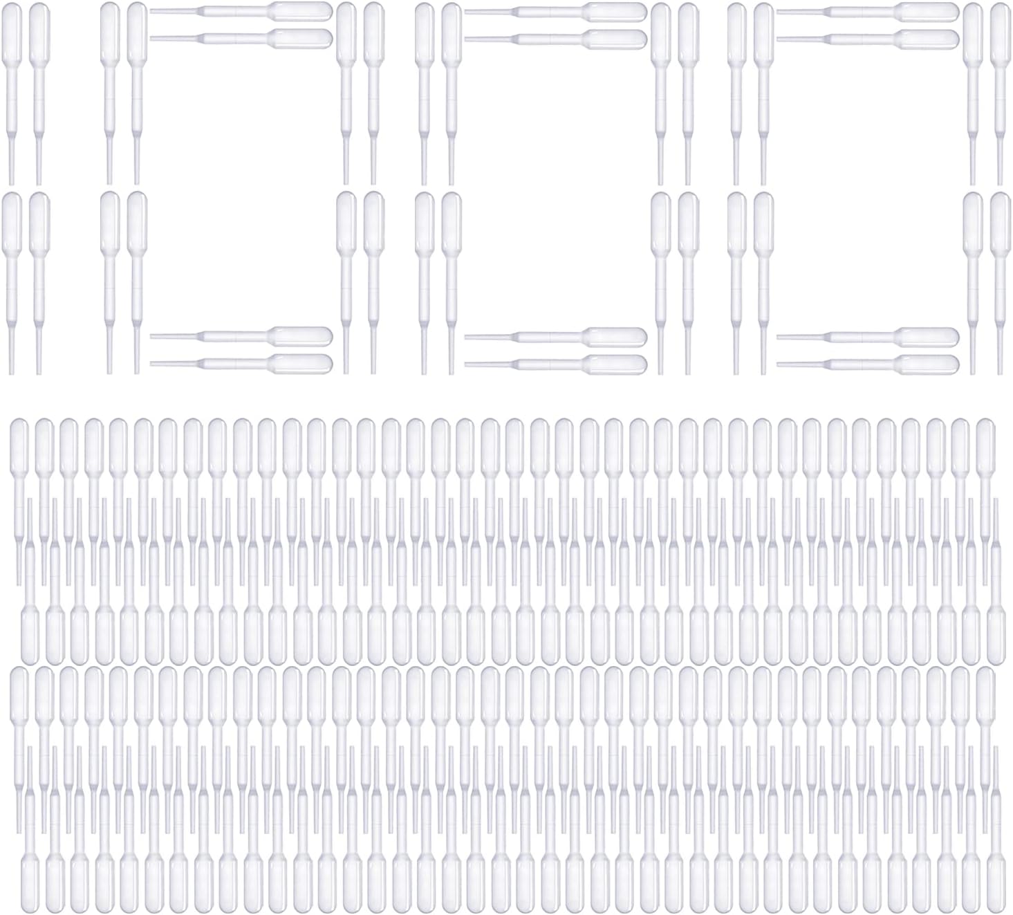 EKIND Plastic Squeeze Transfer Pipettes Suitable for Chocolate Strawberries (0.2ml, Gradulated, Pack of 1000)