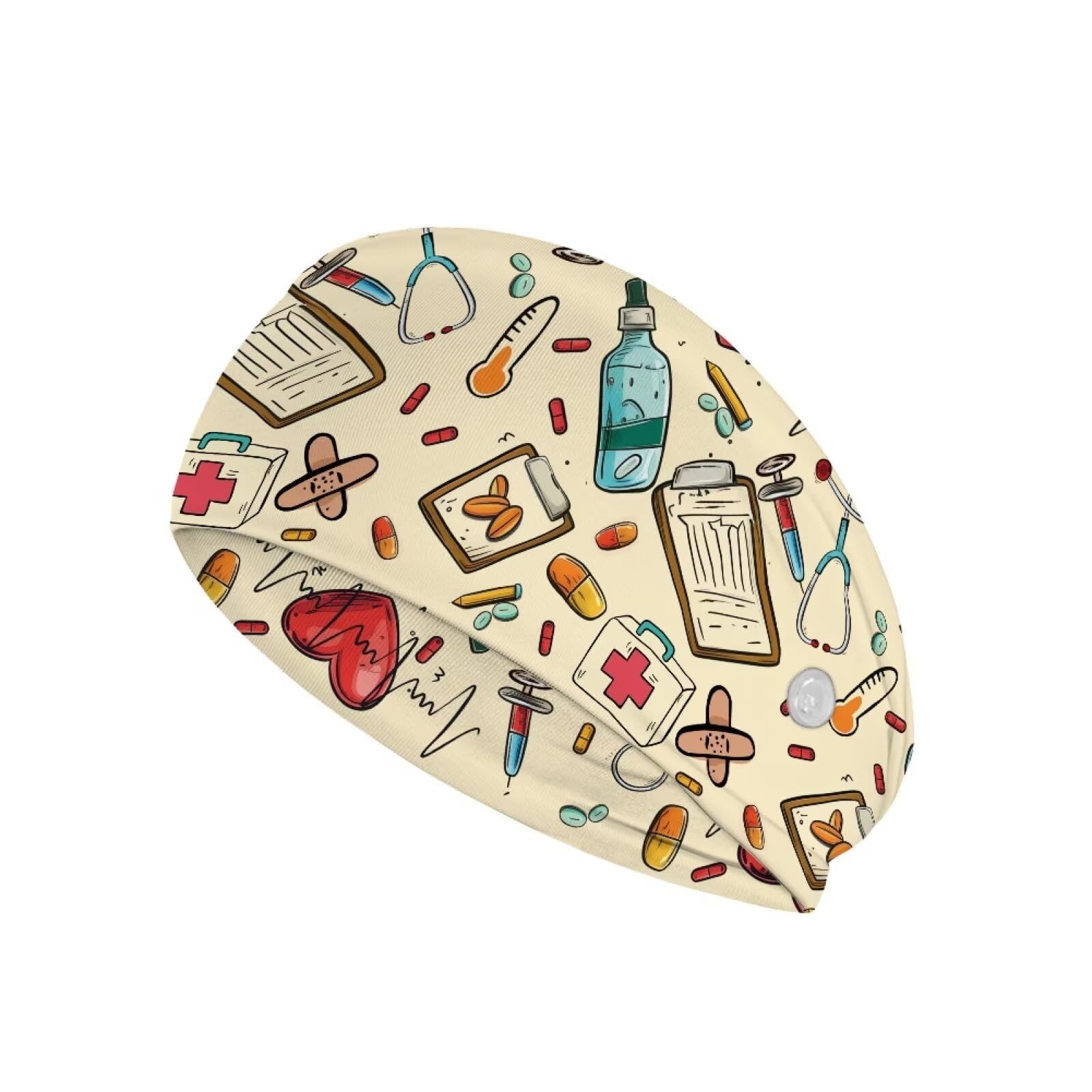 Rnyleeg Medical Headbands for Nurses Doctors Elastic Ear Protection Holder with 2 Buttons for Mask Nurse Accessories for Women