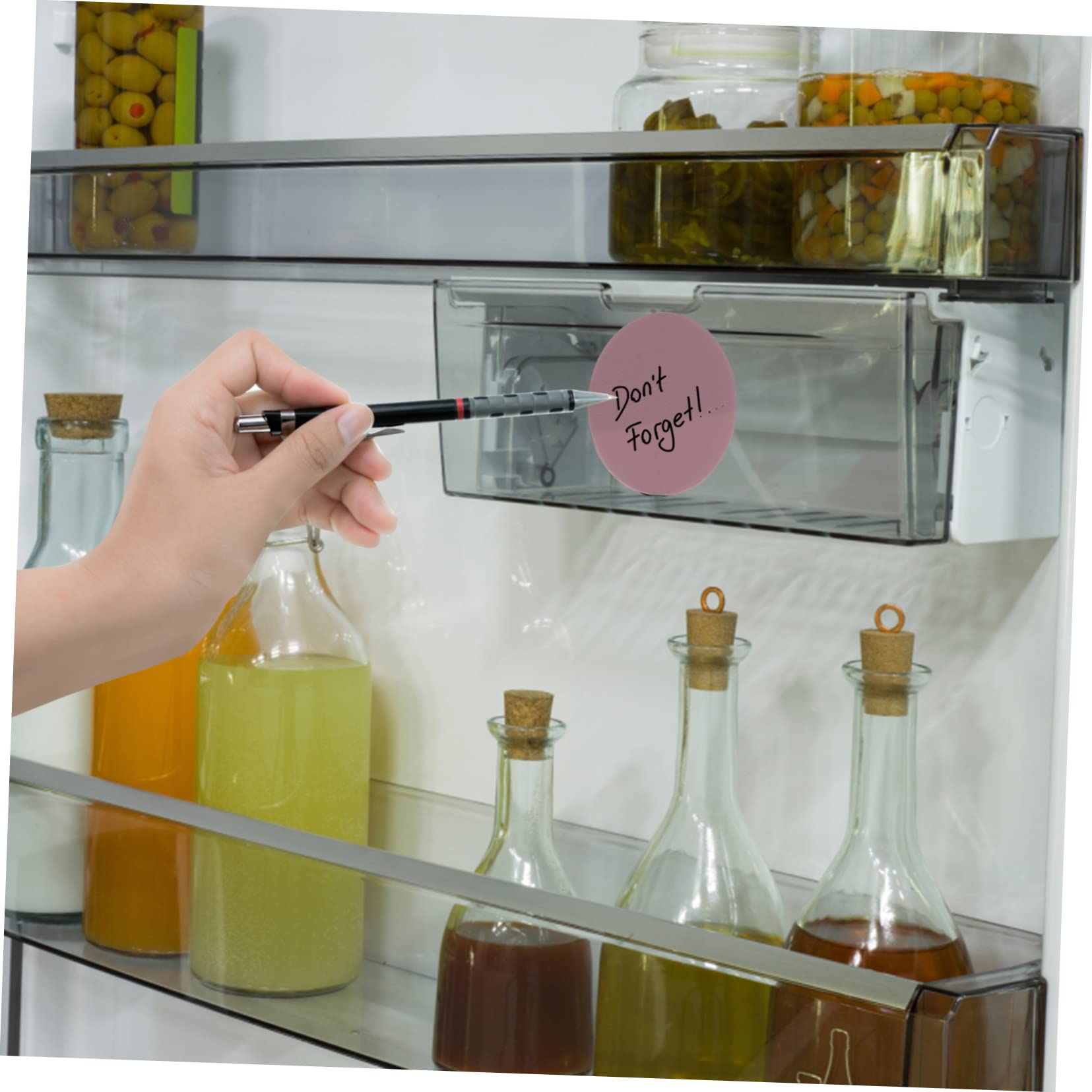 Notas Adhesivas Transparentes Redondas Pet, 1200 Hojas Reposicionables