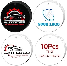 YZPPDHFC 10-1000PCS Customize Photo Car Air Freshener with Logo, Personalized Air Freshener with Pictures, Custom Business Logo Items, Custom Gift for Car Dealerships, Customer Loyalty Gifts