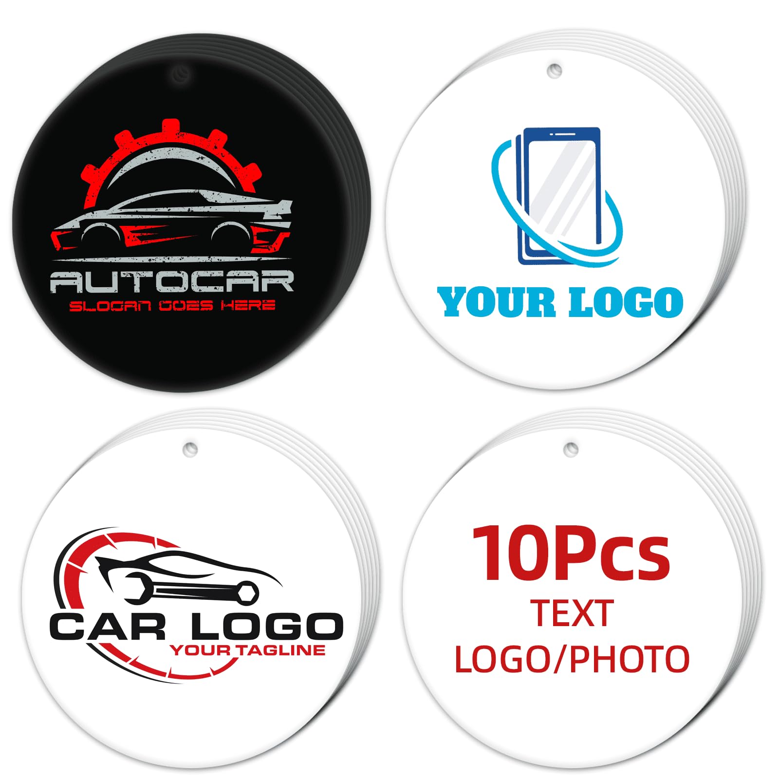 YZPPDHFC 10-1000PCS Customize Photo Car Air Freshener with Logo, Personalized Air Freshener with Pictures, Custom Business Logo Items, Custom Gift for Car Dealerships, Customer Loyalty Gifts