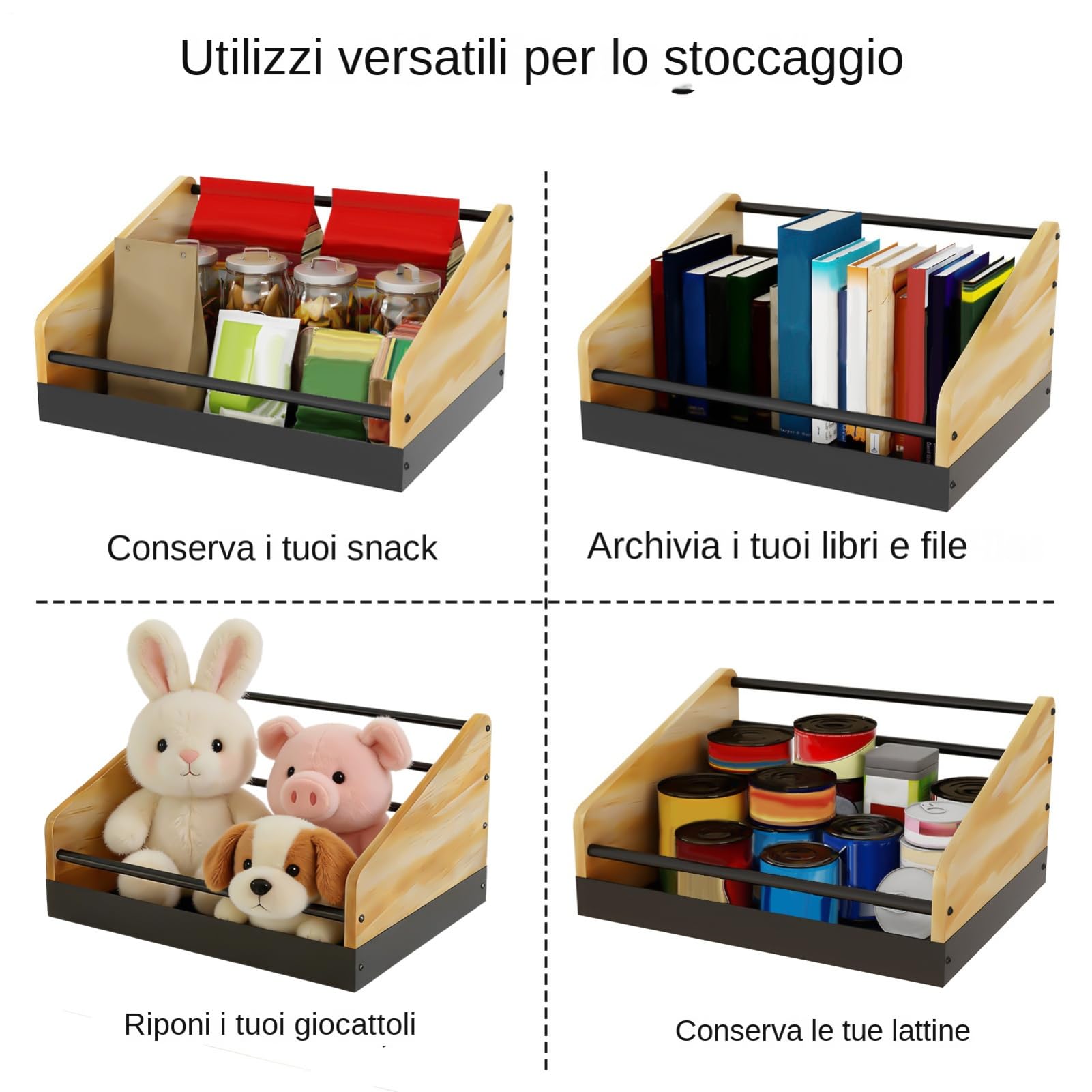 Generico Supporto per Vinili Capiente Antiscivolo Moderna | Espositore per LP per File Snack Giocattoli Casa Camera Soggiorno Appartamento Ufficio Negozio Scrivania Scaffale Tavolo