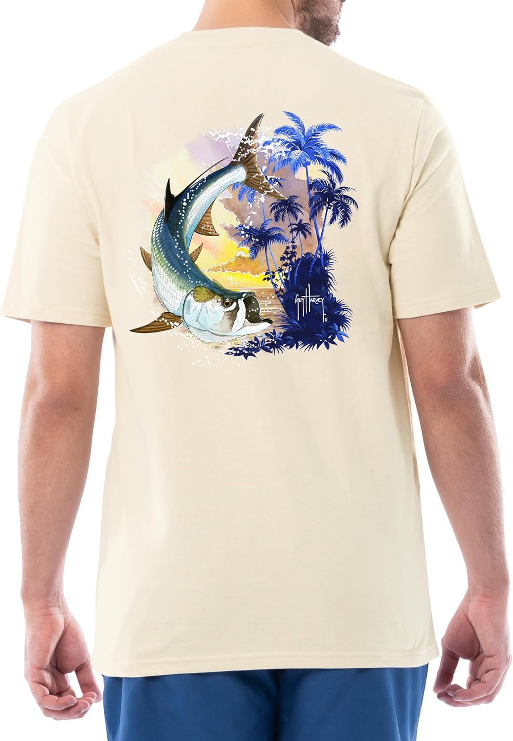 Guy Harvey Men’s Billfish Collection Short Sleeve Pocket T-Shirt