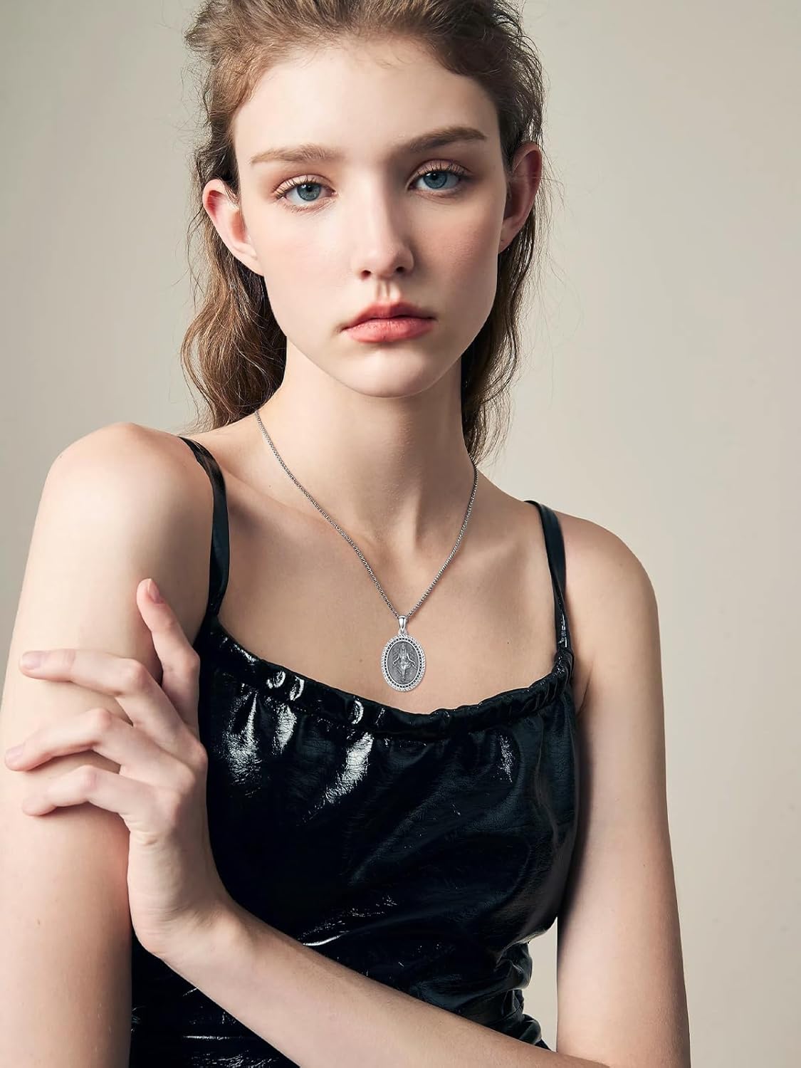 Viking Necklace Triple Horn of Odin/Wolf/Thor Hammer Necklace Viking Pendant Norse Jewelry Gifts for Man - Image 5