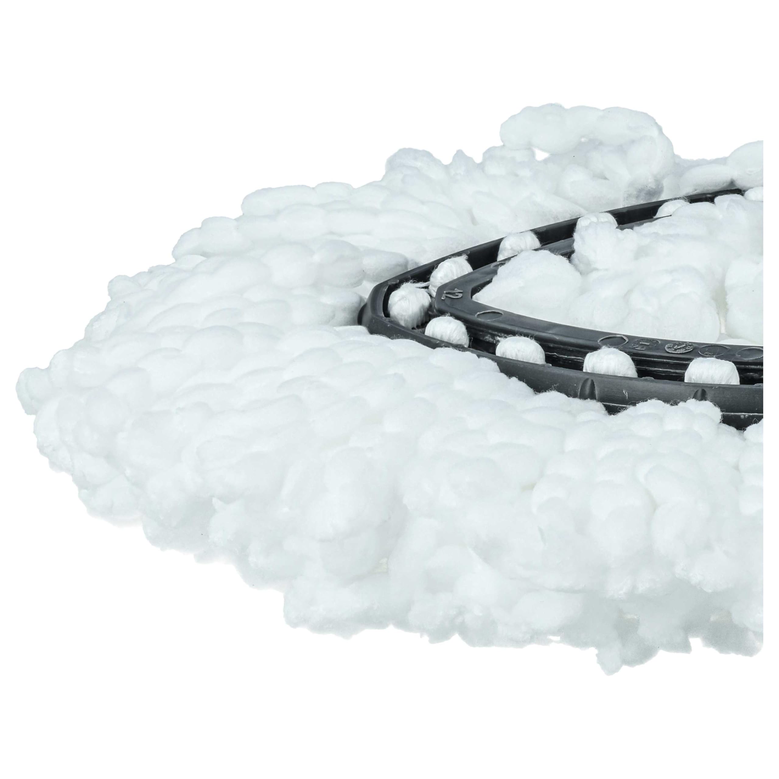vhbw 20x Cabezal fregona Compatible con Vileda Easy Wring & Clean, Turbo Easy Wring fregona - Repuesto, Microfibra, Negro/Blanco