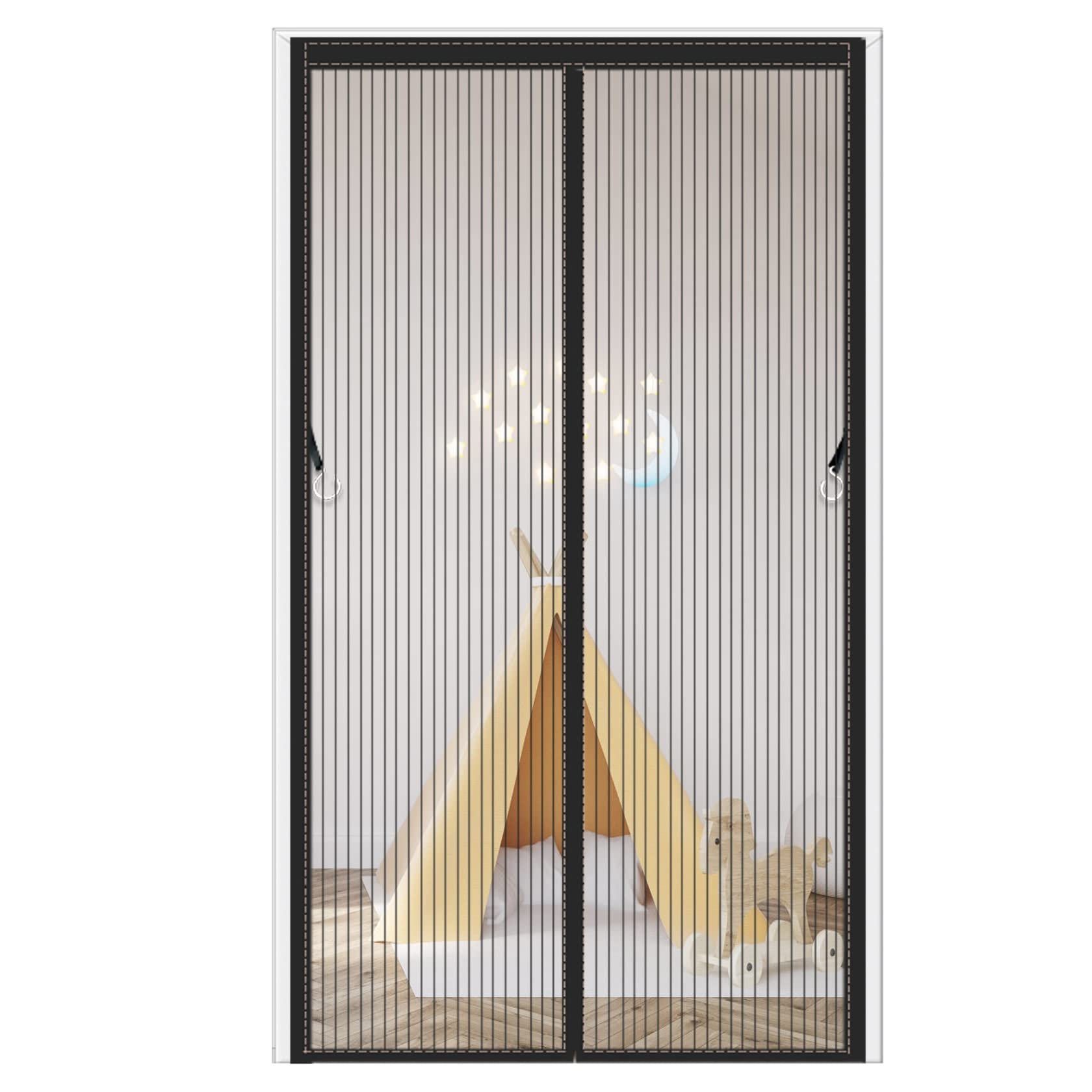 Moustiquaire magnétique pliable 105x205 cm avec bande adhésive