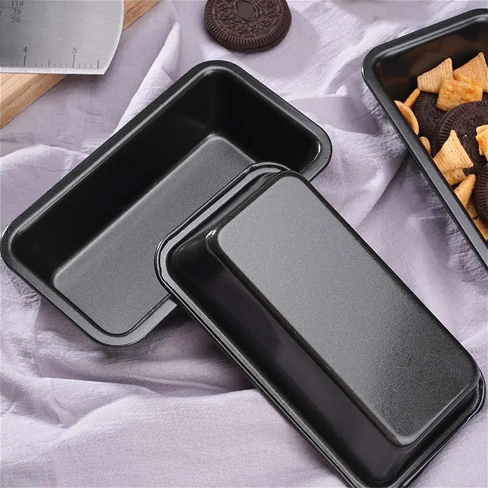 Molde for Pan Rectangular, Molde Antiadherente de Acero al Carbono for Pasteles, Mini Molde for Tostadas, Bandeja for Hornear Pasteles, Herramientas de Cocina for Hornear para ReposteríA(30cm)