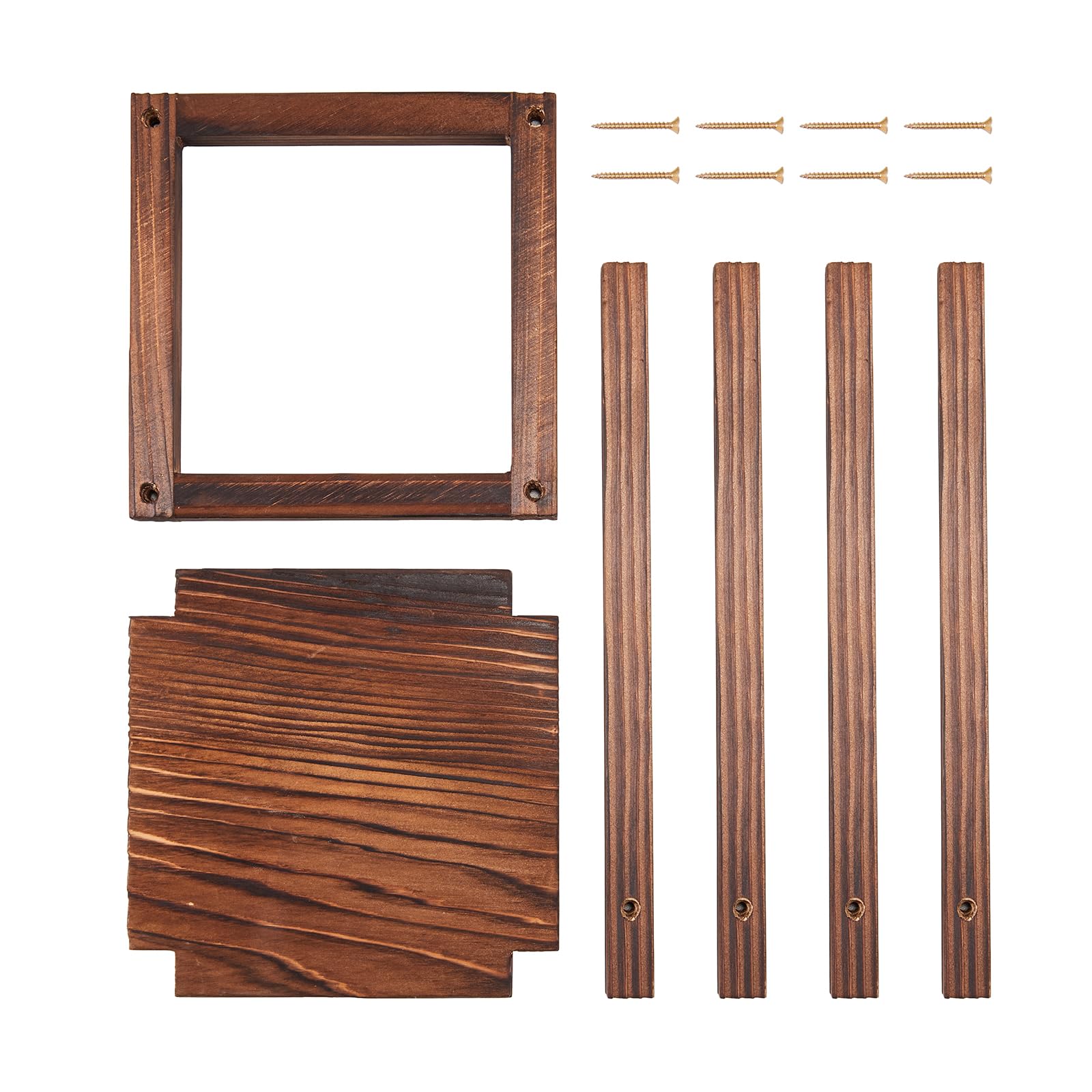VEVOR Lanterne de Mariage en Bois, Lot de 24, Lanterne Décorative sans Bougie, Rustique Style Ferme en Bois de Cèdre et Plastique, pour Centre de Table de Mariage, Fête, Décoration d'Intérieur, Marron