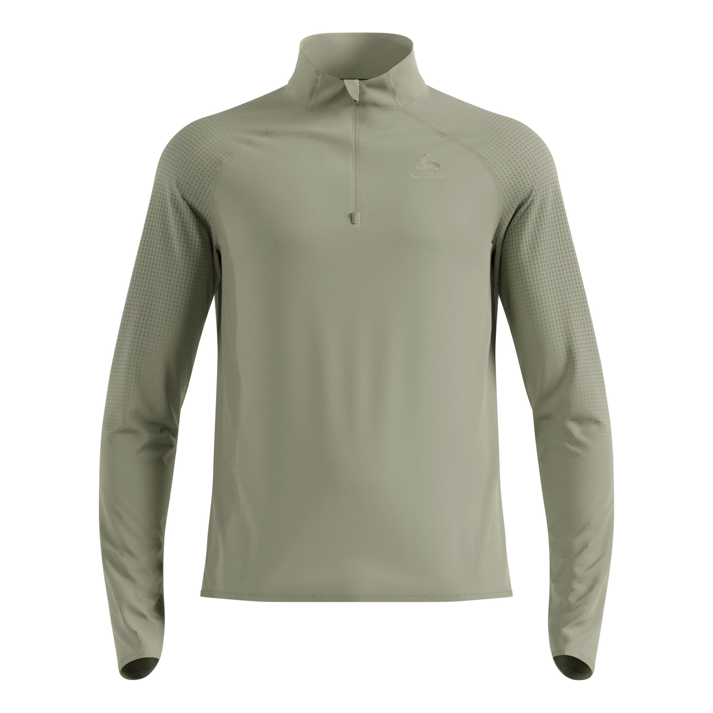 Odlo Zeroweight Warm Mid Layer 1/2 Zip Laufshirt Herren Oliv - Shadow XXL