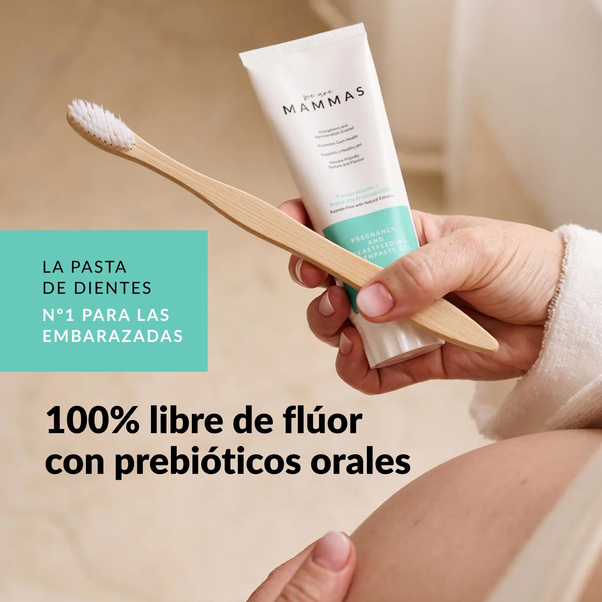 Pasta De Dientes Sin Fluor Con Hidroxiapatita Prebiotica Encías Sensibles Embarazo Postparto Pasta Dental Natural Aloe Vera Xilitol Extractos Botanicos Cuidado Flora Oral Blanqueador Suave 225 ml