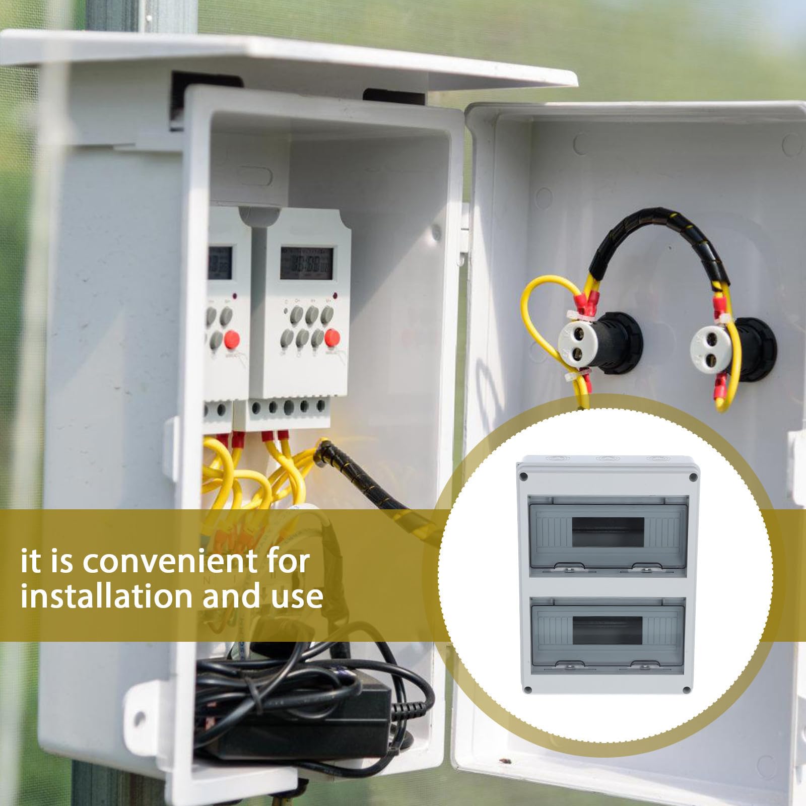Wasserdichte Aufputz verteilerdose mit Staubschutz Wetterfeste Elektrobox für Außenbereich Robustes Material Regendicht Staubgeschützt Einfache Montage für Haus und Garten