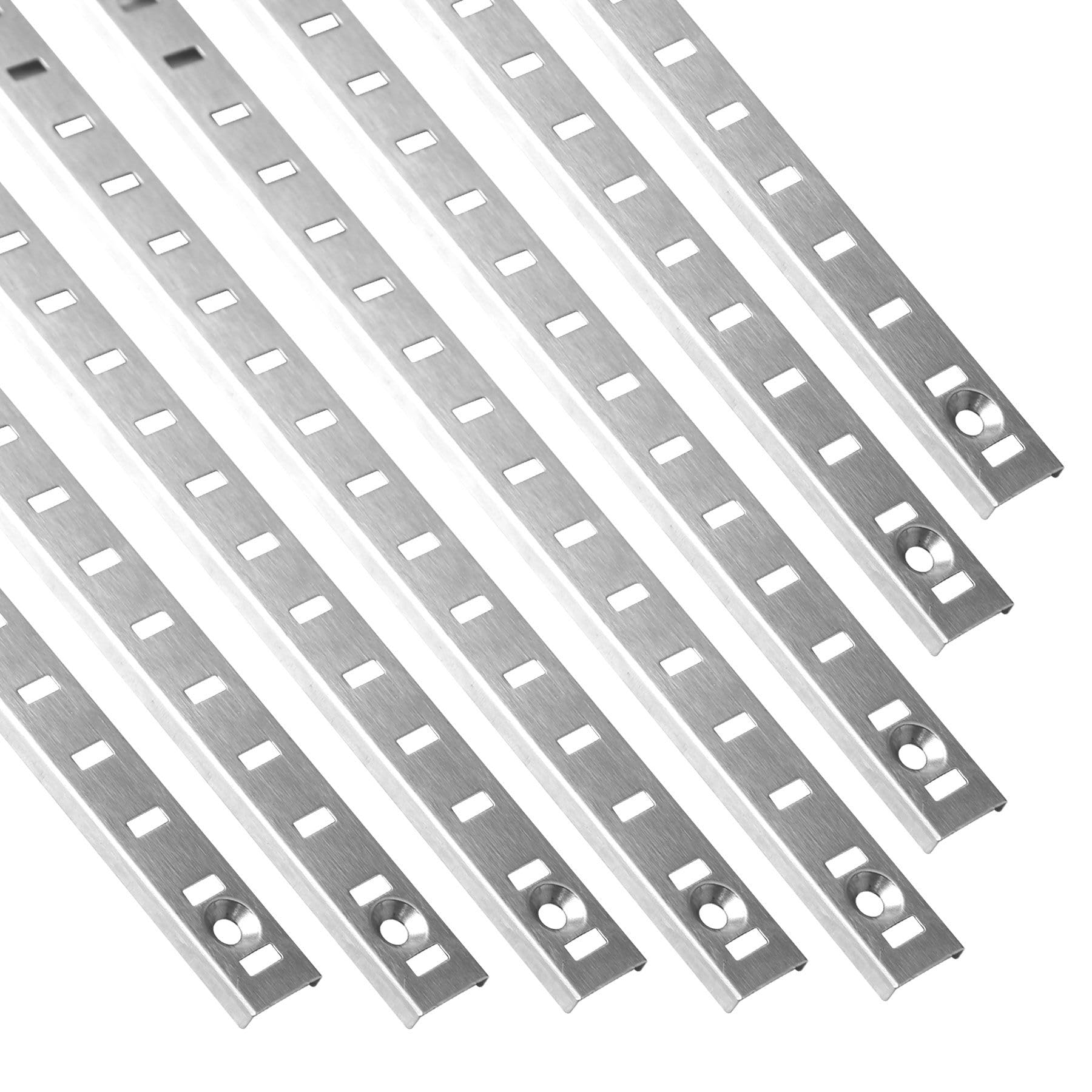 Xadnitu 8 Pieces 17" Shelf Pilaster Tracks, Adjustable Shelf Bracket Rails with Mount Screws for Cabinet, Closet, Shelves Storage and Organization-image-33