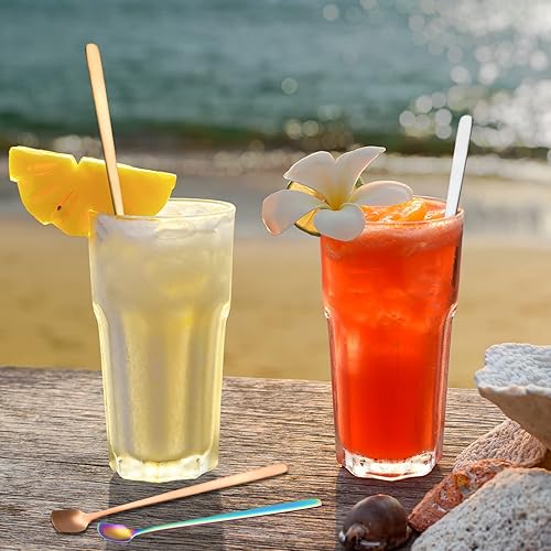 Miniatura 4 de uxcell Cuchara agitadora de acero inoxidable, 4 cucharas de mango largo de 6 pulgadas de largo, cucharas cuadradas para mezclar, cucharas de café,