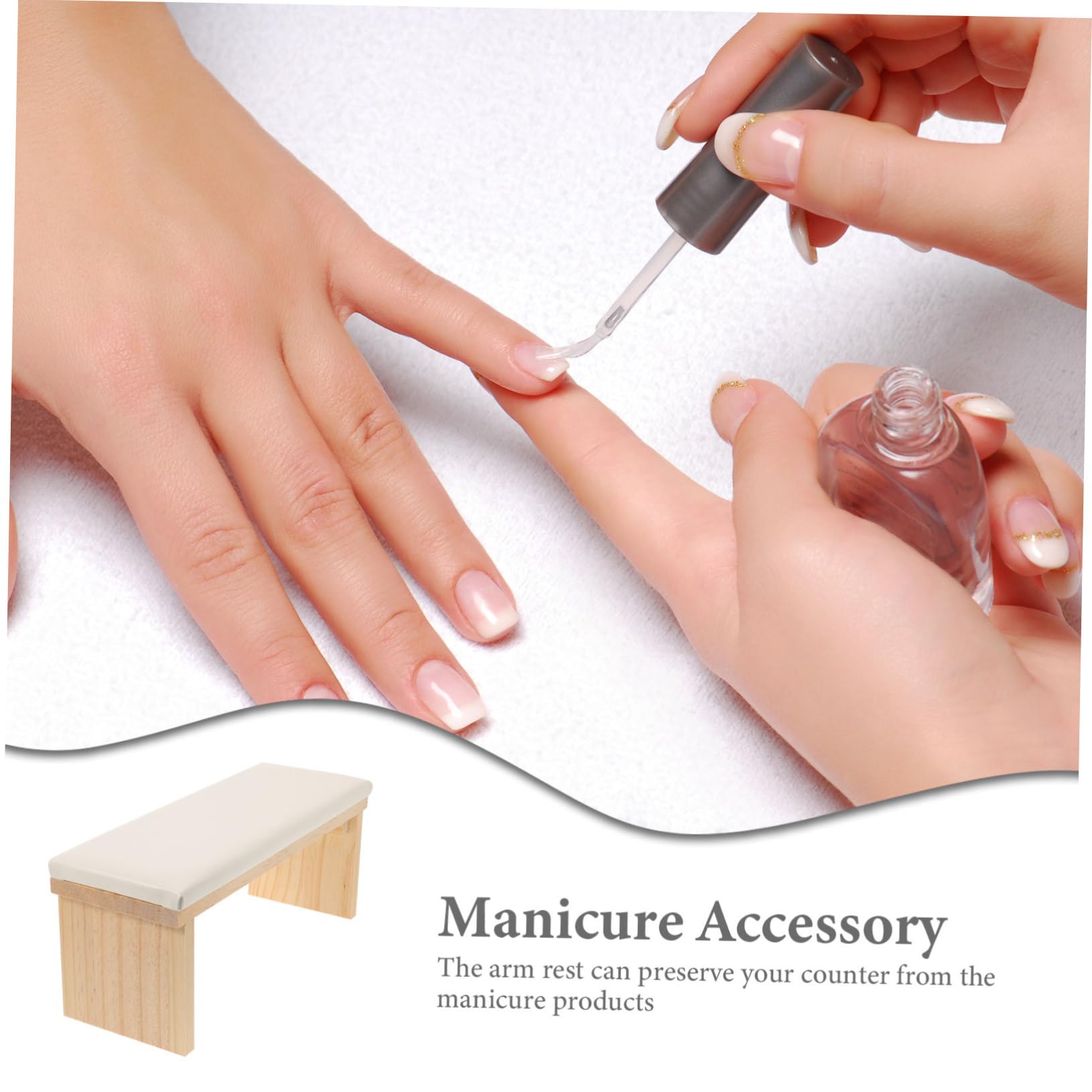 Homoyoyo Cuscino Per Poggiamani Per Unghie Cuscino Per Manicure Superficie in Pu Accessorio Per Nail Art Comodo e Facile Da Pulire Per Centri Estetici e Uso Domestico